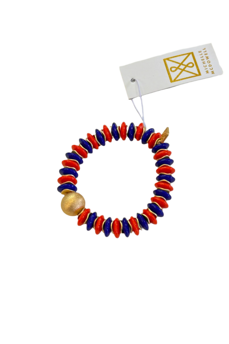 Michelle McDowell Orange and Blue Bracelets