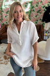 Channing Short Sleeve Gauze Top