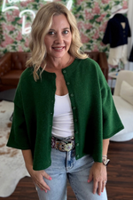 3/4 Sleeve Button Down Cardigan