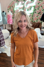 Vanya V-Neck Slub Short Sleeve Tee