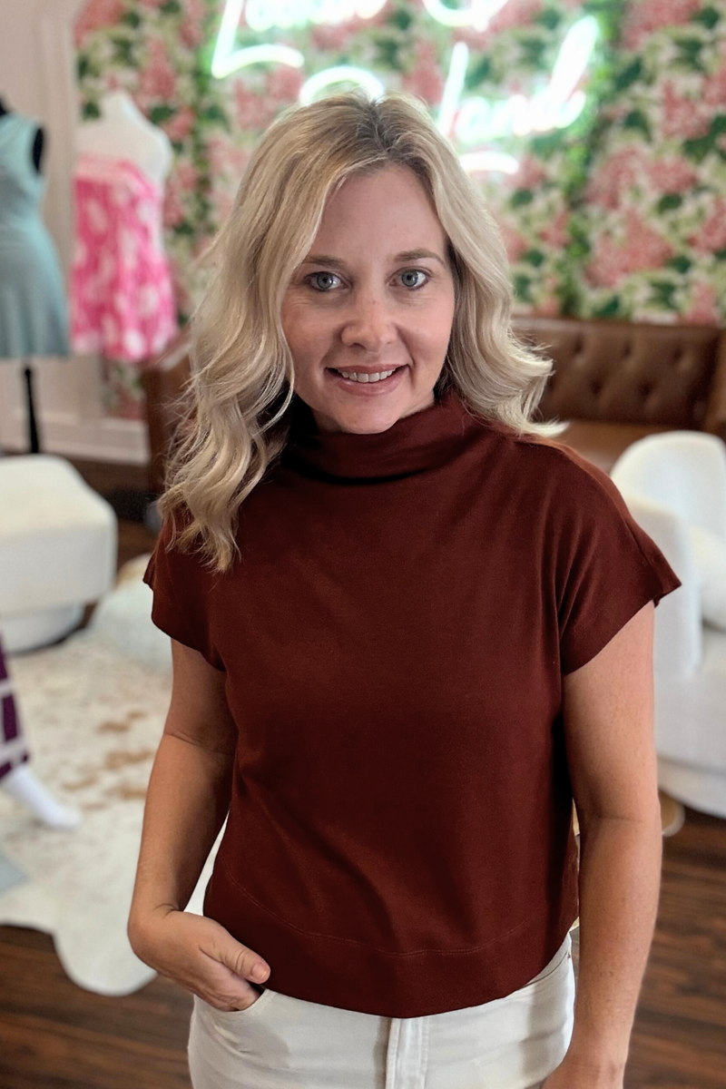 Mock Neck Pullover Top