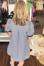 Striped Swing Shirt Dress