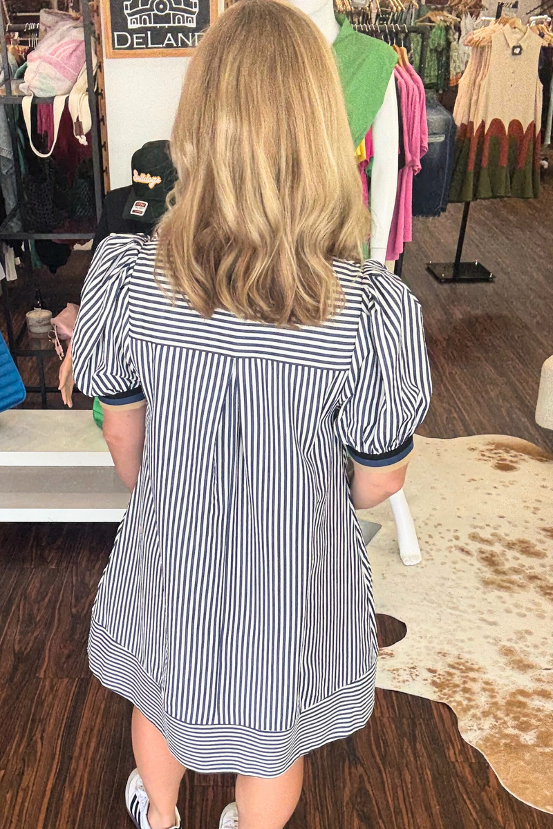 Striped Swing Shirt Dress