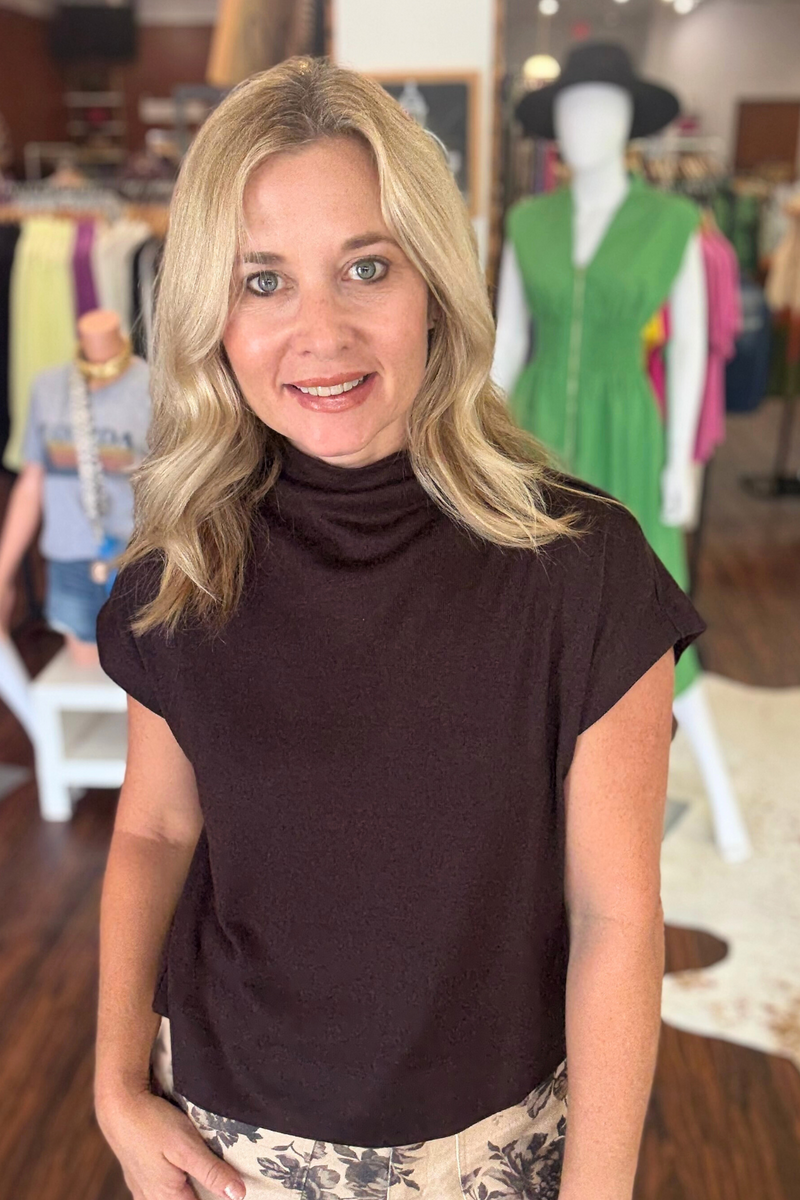 Mock Neck Pullover Top