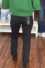 Risen Straight Leg Black Jeans