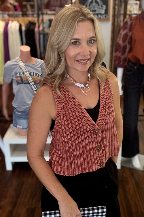 Button Down Knit Vest