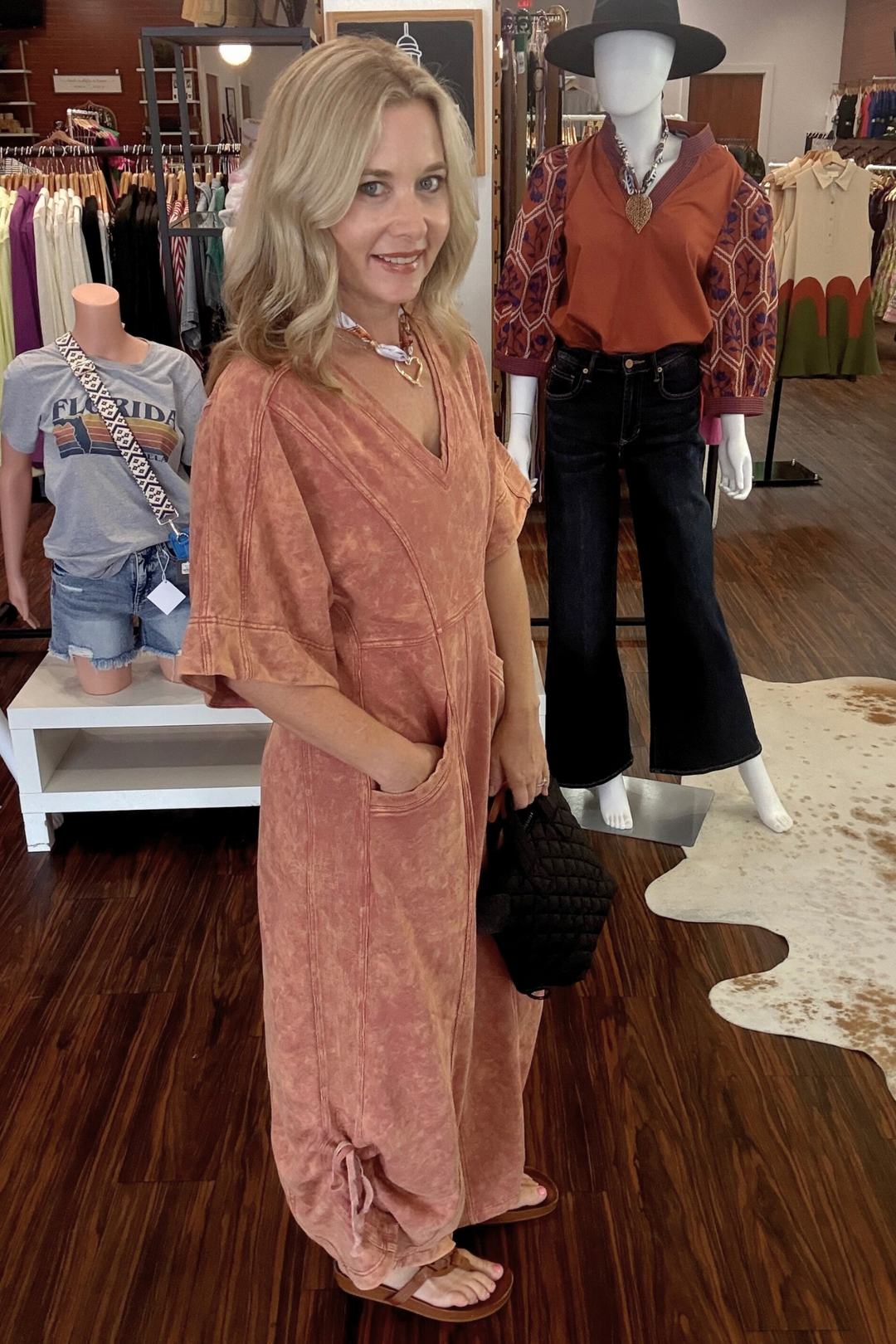 Short Sleeve V-Neck Jumpsuit