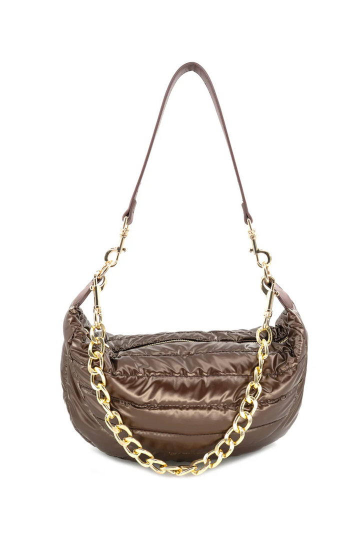 Puffer Handbag with 3 Straps