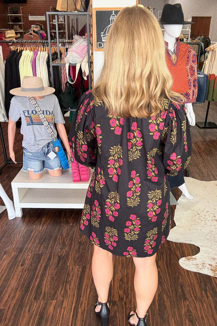 V-Neck Floral Dress