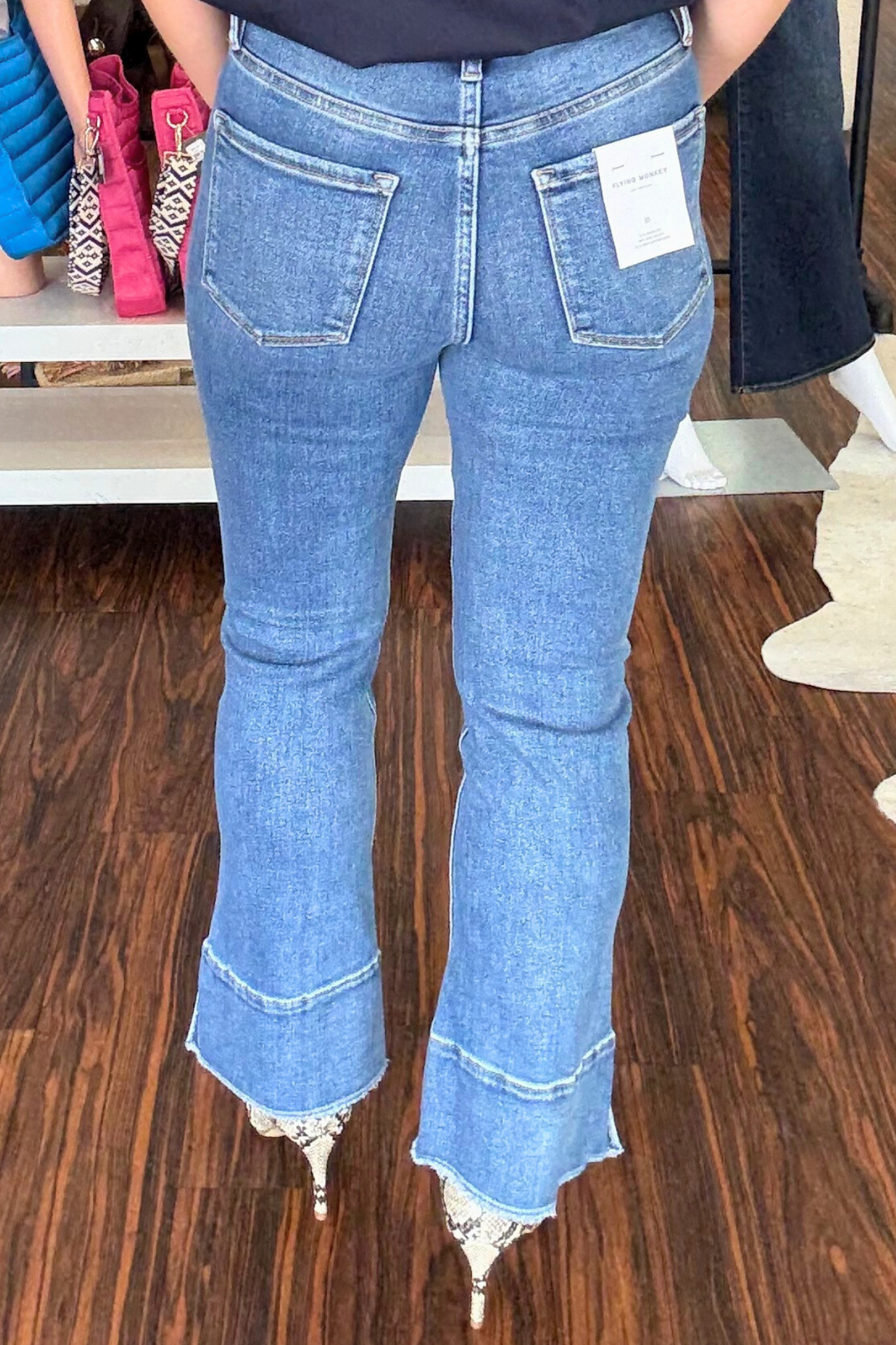 Flying Monkey High Rise Kick Flare Jeans