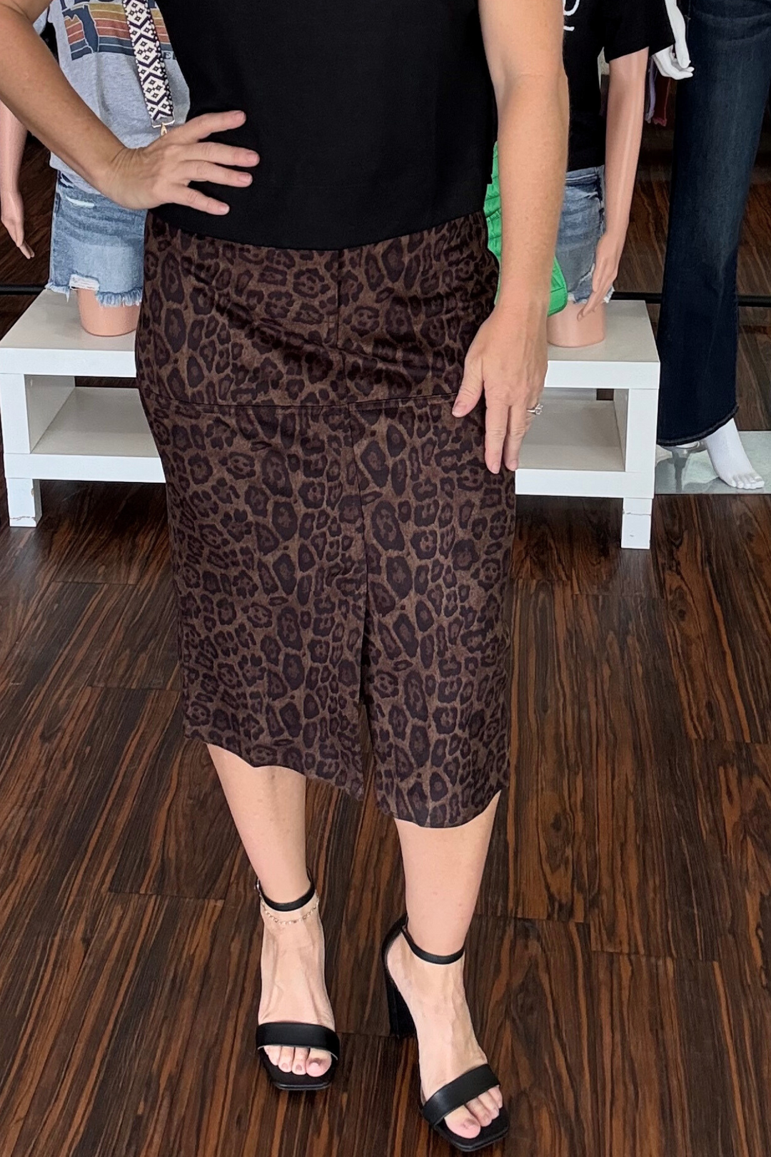 Cheetah Suede Skirt