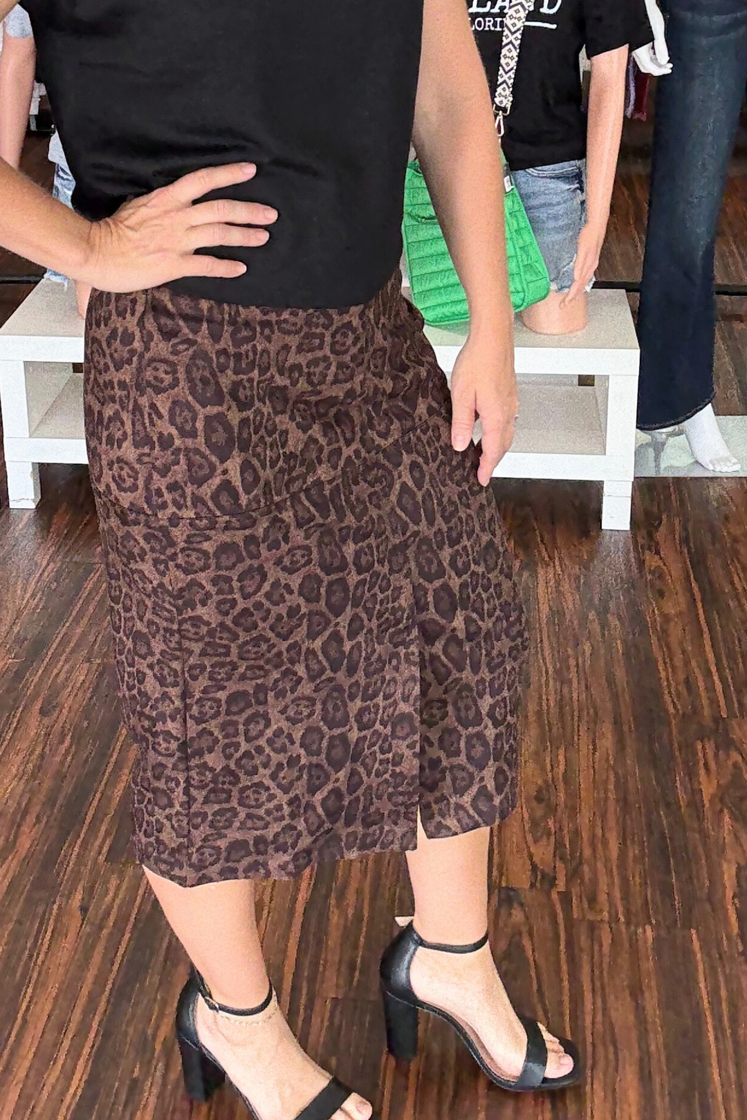 Cheetah Suede Skirt