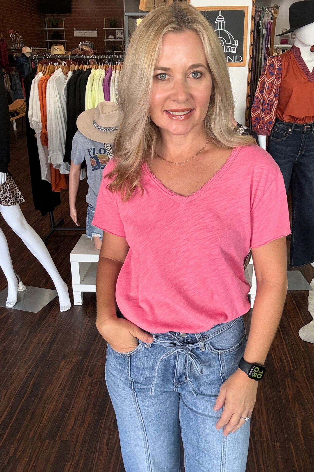 Vanya V-Neck Slub Short Sleeve Tee