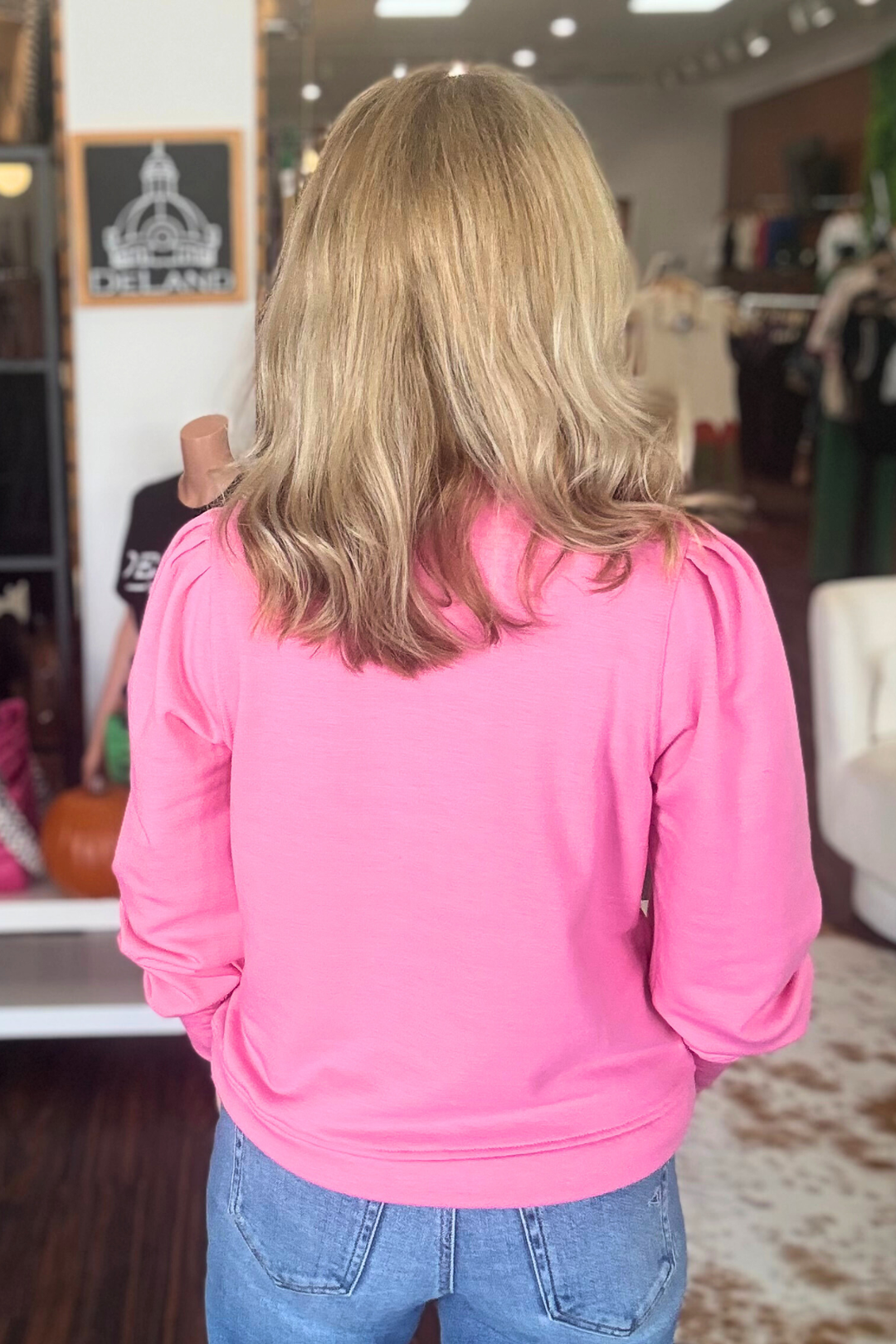 Chenille Patch "Merry" Sweatshirt