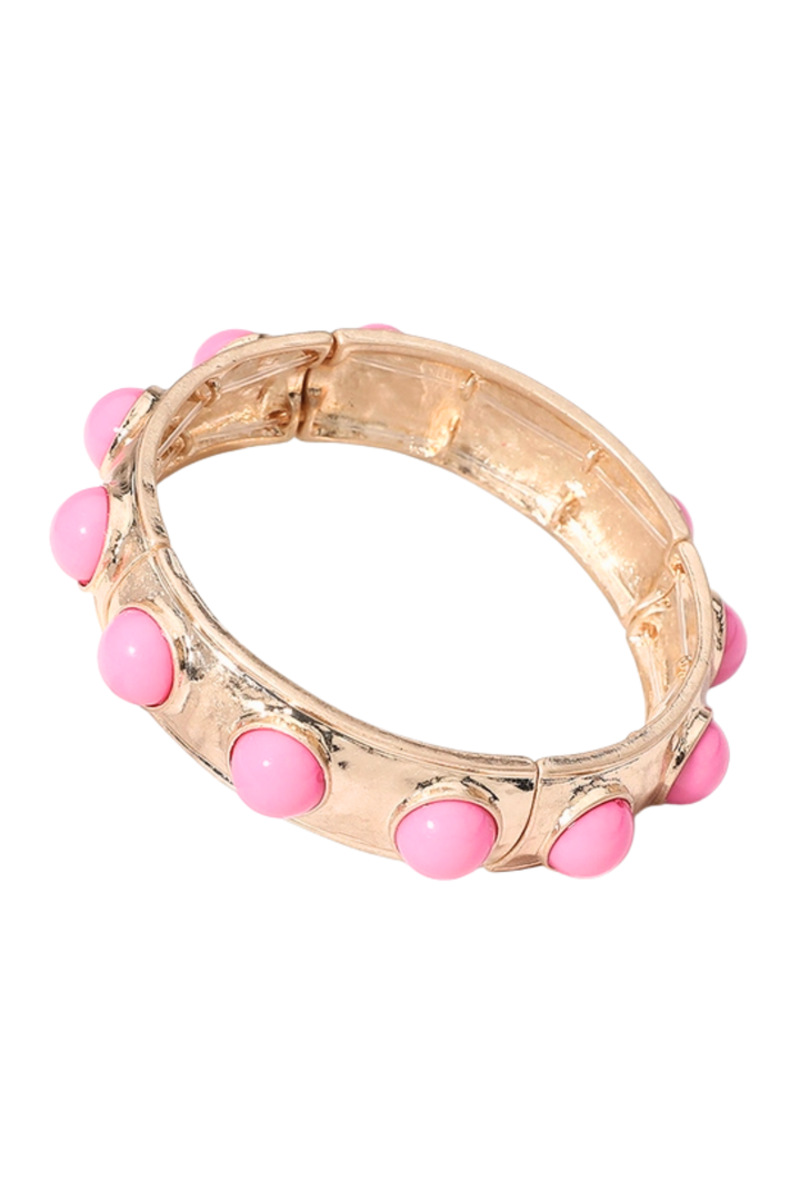 Beaded Pearl Embellished Stretch Bracelet