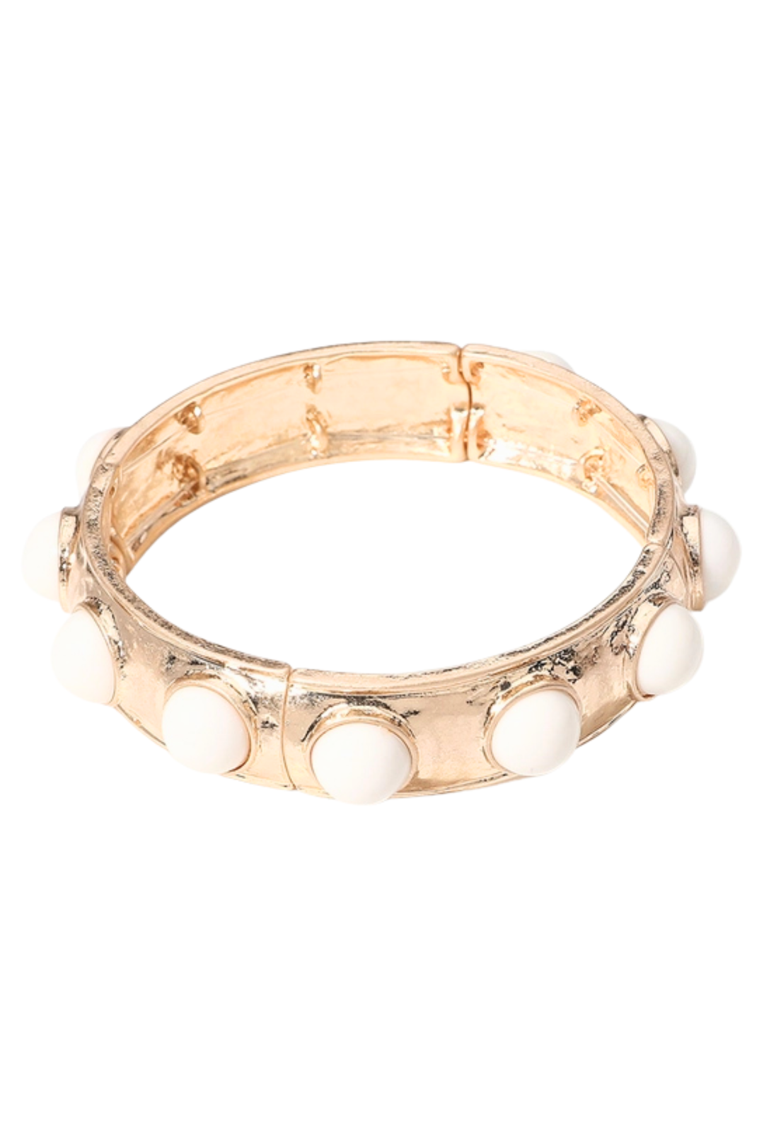 Beaded Pearl Embellished Stretch Bracelet