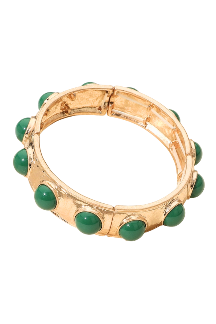 Beaded Pearl Embellished Stretch Bracelet