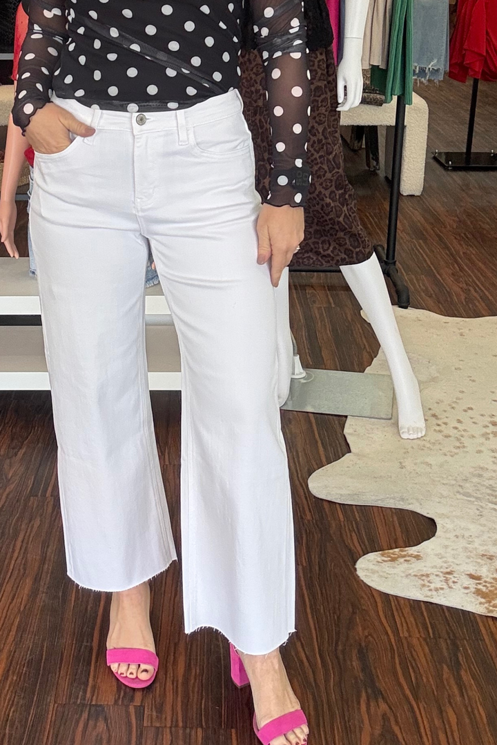 Vervet High Rise Crop Wide Leg Jeans