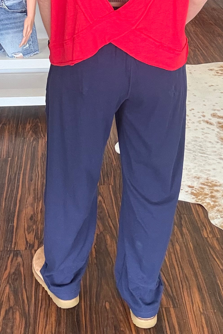 Slub Cotton Barrel Pants