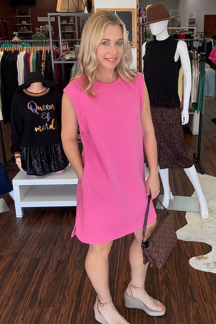 Round Neck Mini Dress