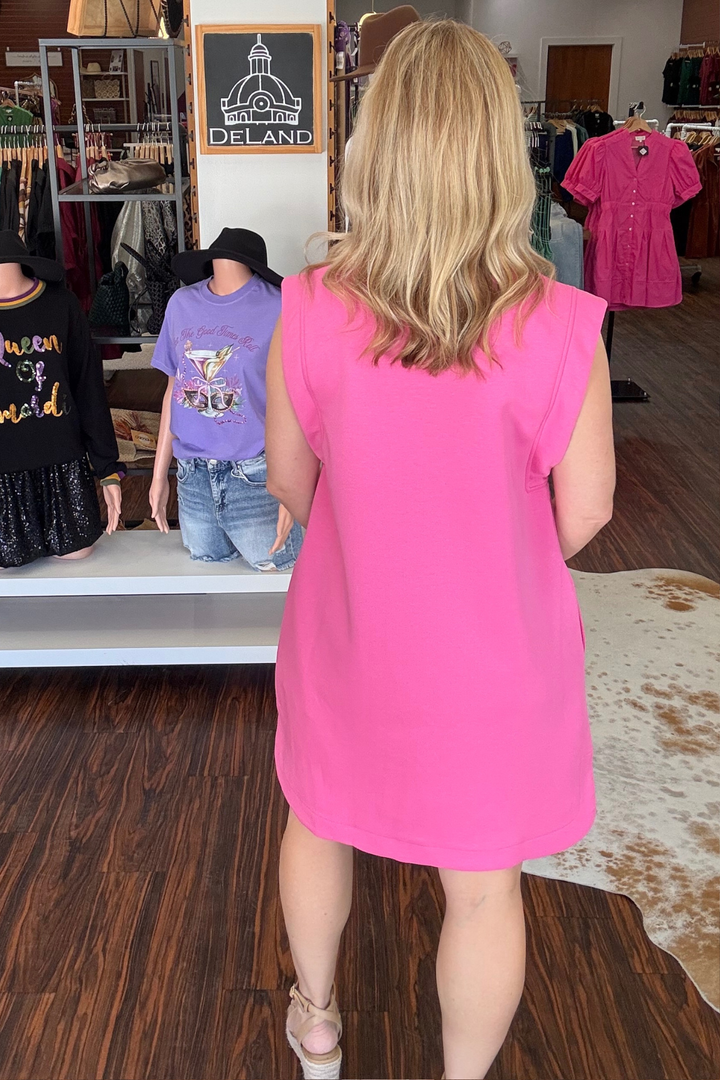 Round Neck Mini Dress