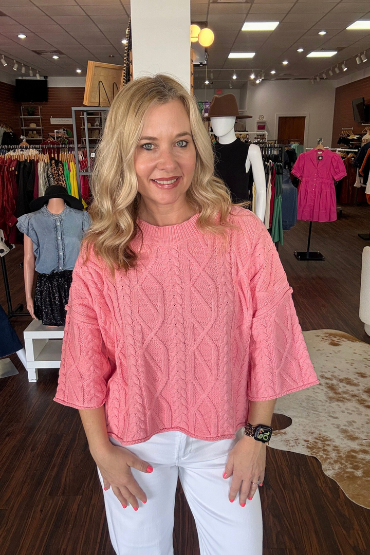 Knit 3/4 Sleeve Sweater