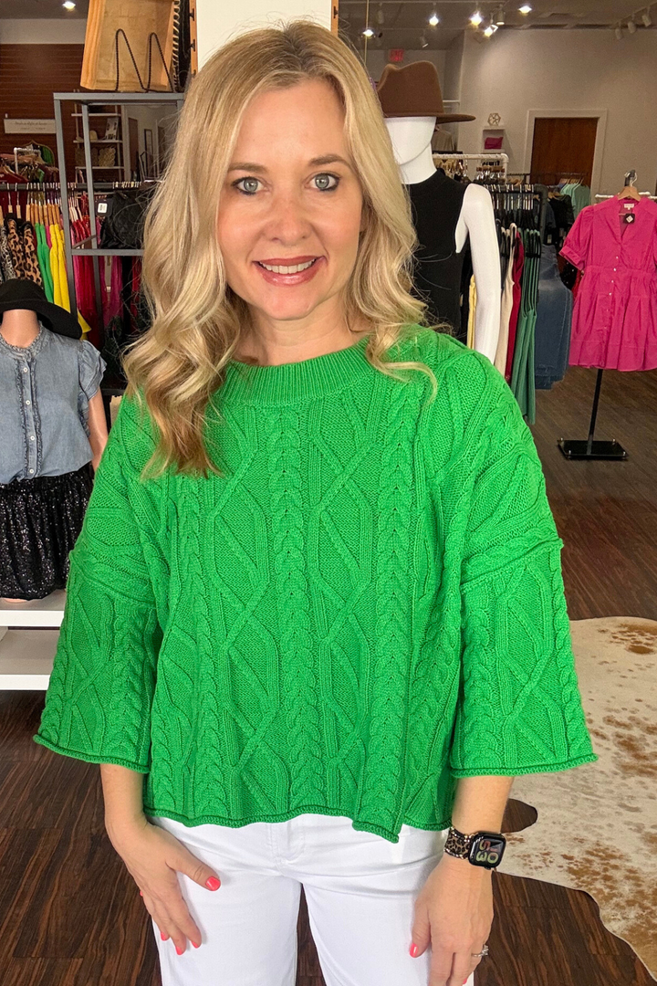 Knit 3/4 Sleeve Sweater