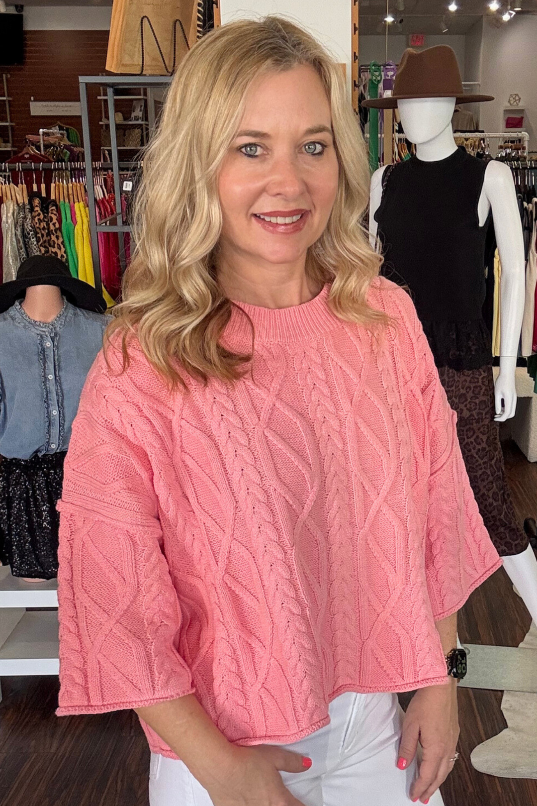 Knit 3/4 Sleeve Sweater