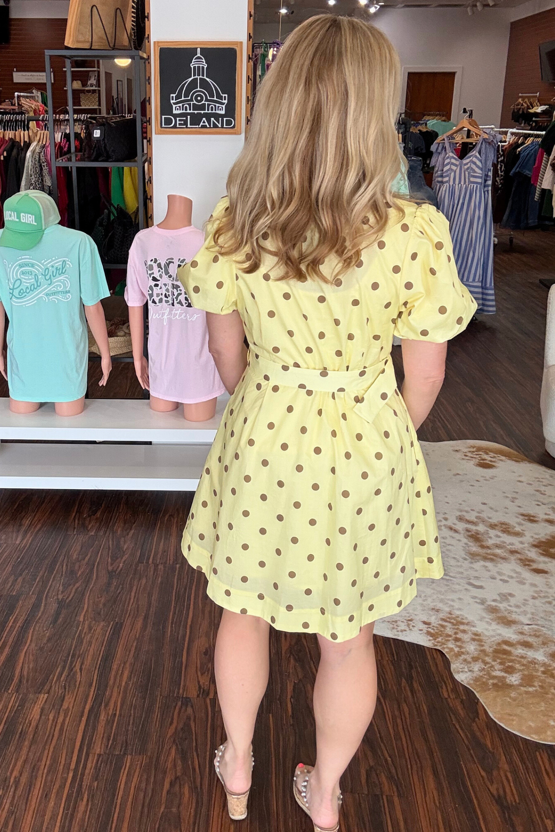 Belted Polka Dot Mini Dress