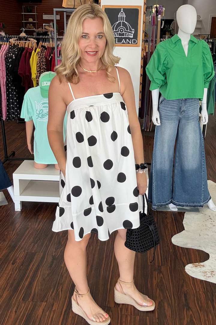 Polk Dot Baby Doll Mini Dress