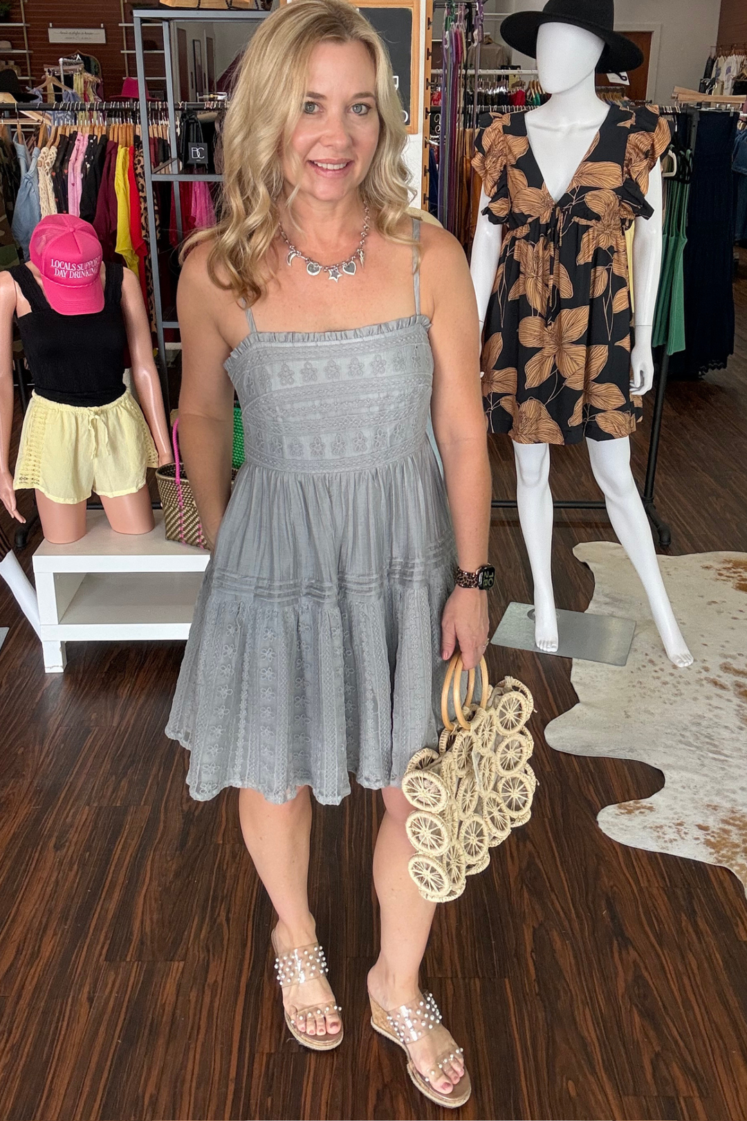 Lace Tiered Mini Dress