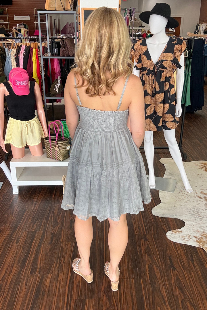 Lace Tiered Mini Dress