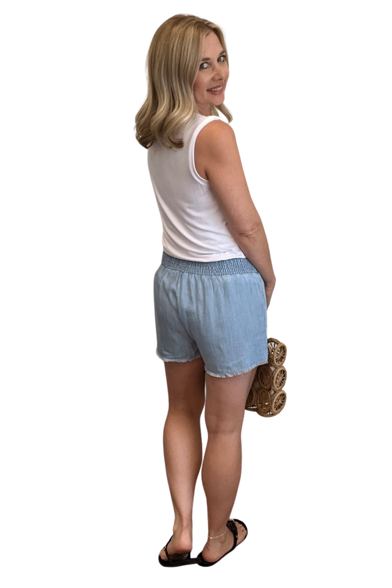 100% Tencel Chambray Shorts