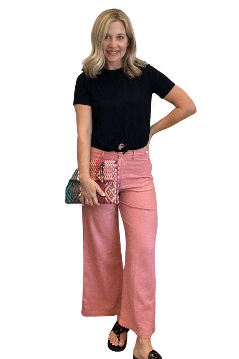 Audrey Linen Blend Wide Leg Pants