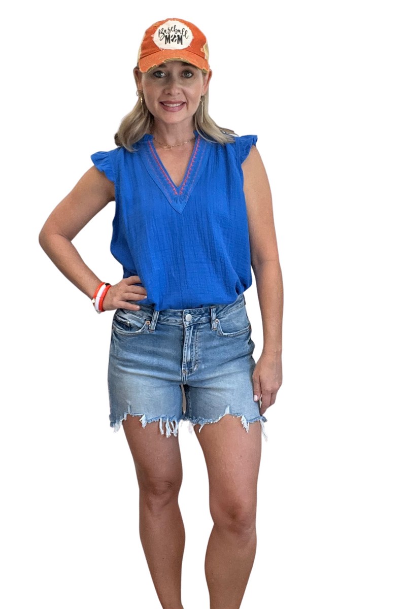 Ivy High Rise Denim Shorts