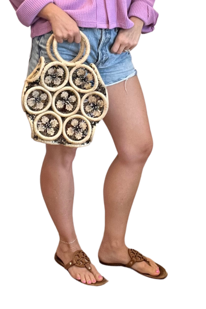 Juliette Macrame Straw Handbag