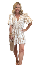 Latte Zebra Print Romper