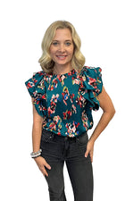 Ruffle Puff Sleeve Top