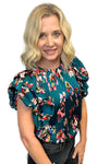 Ruffle Puff Sleeve Top