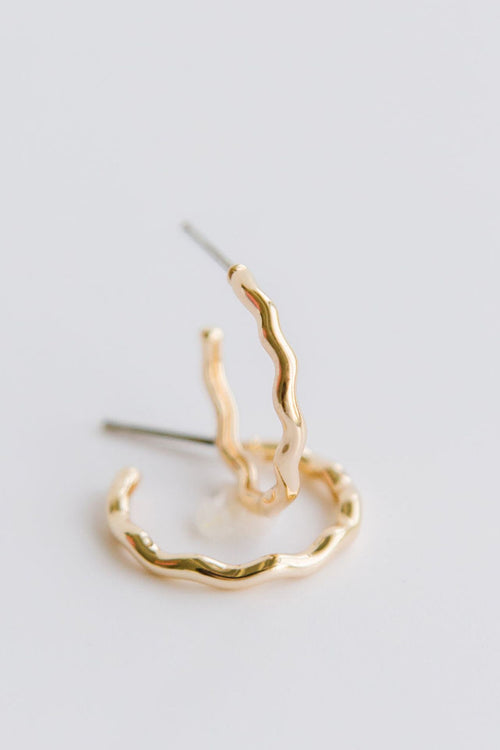 Michelle McDowell Small Gold Hoop Earrings