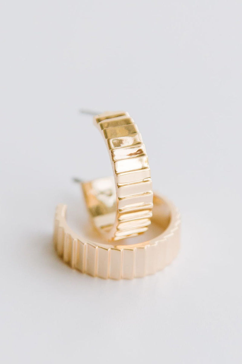 Michelle McDowell Small Gold Hoop Earrings