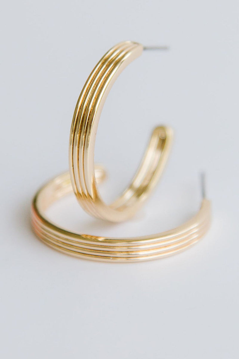 Michelle McDowell Medium Gold Hoop Earrings