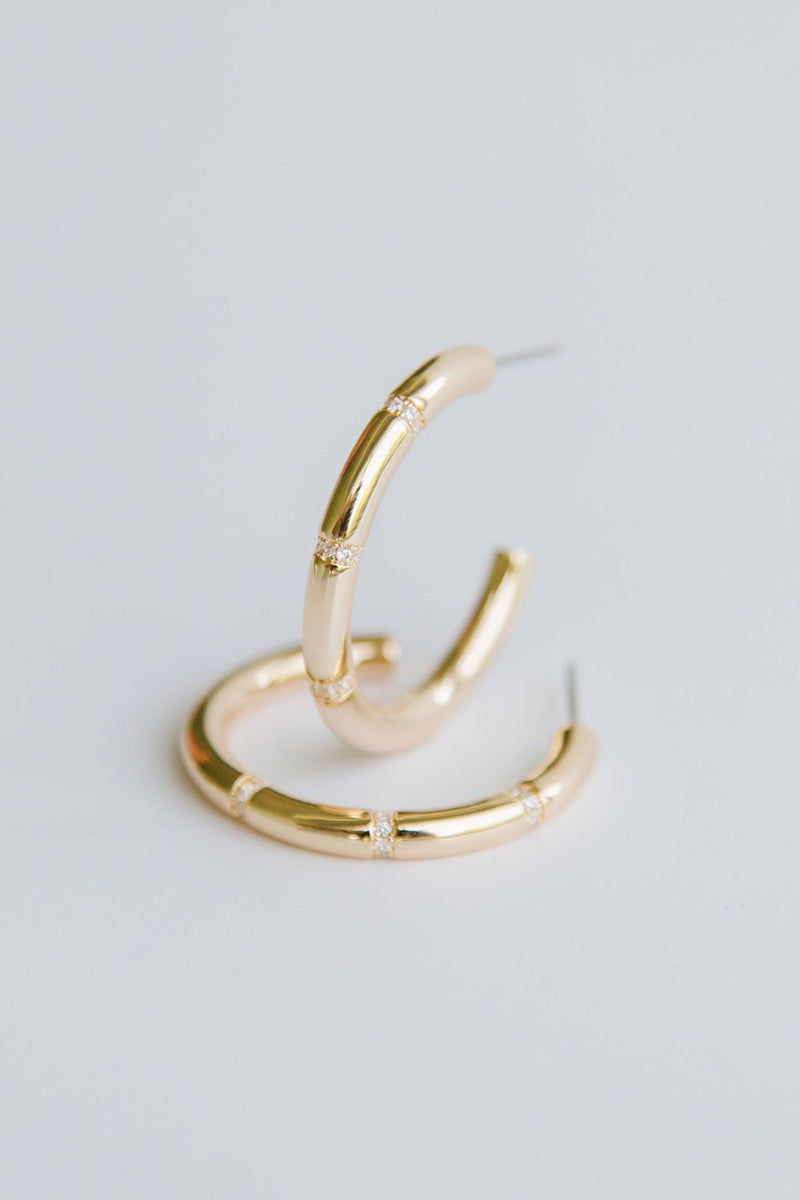 Michelle McDowell Medium Gold Hoop Earrings