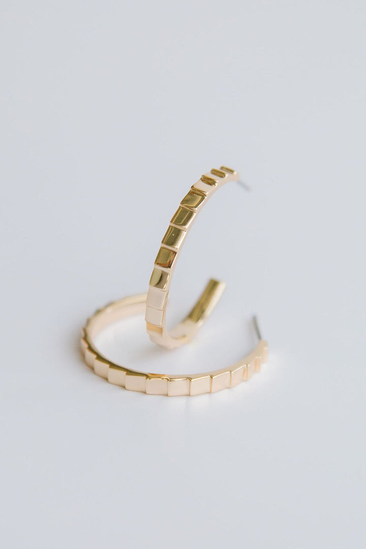 Michelle McDowell Medium Gold Hoop Earrings
