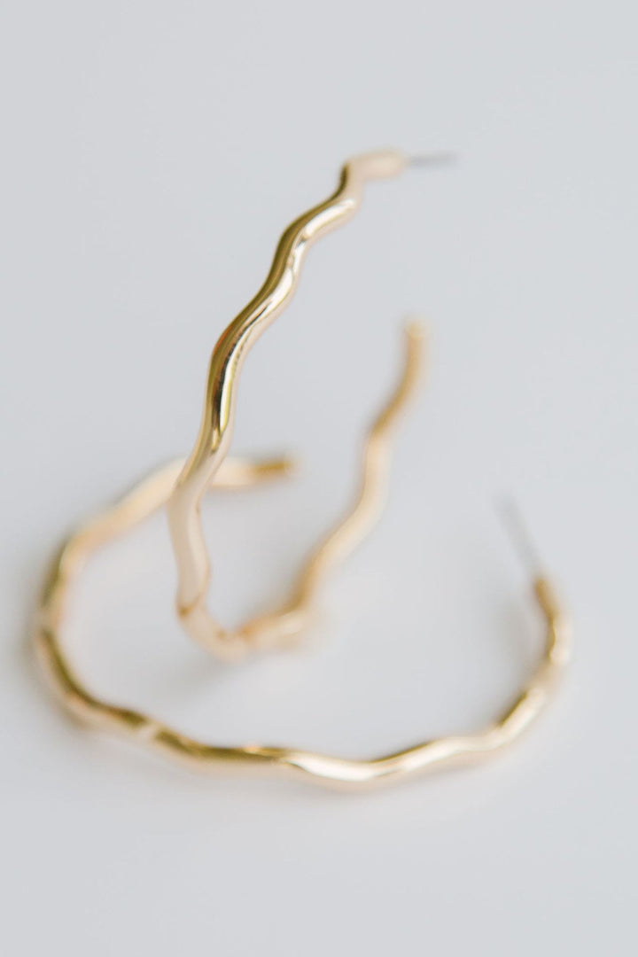 Michelle McDowell Large Gold Hoop Earrings
