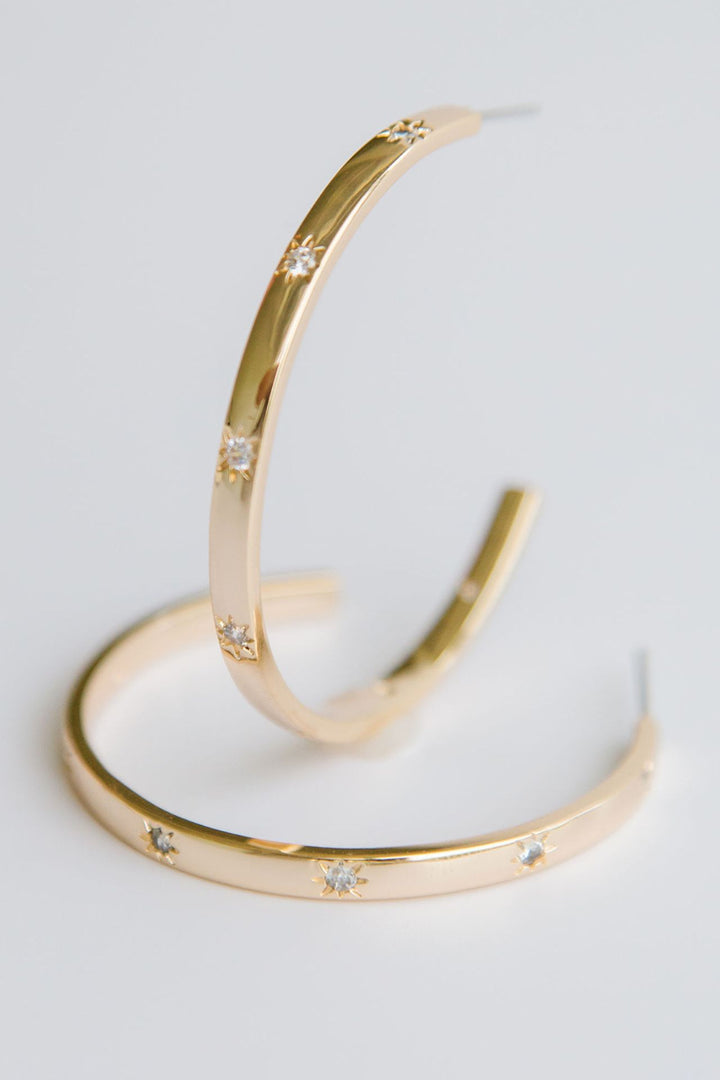 Michelle McDowell Large Gold Hoop Earrings