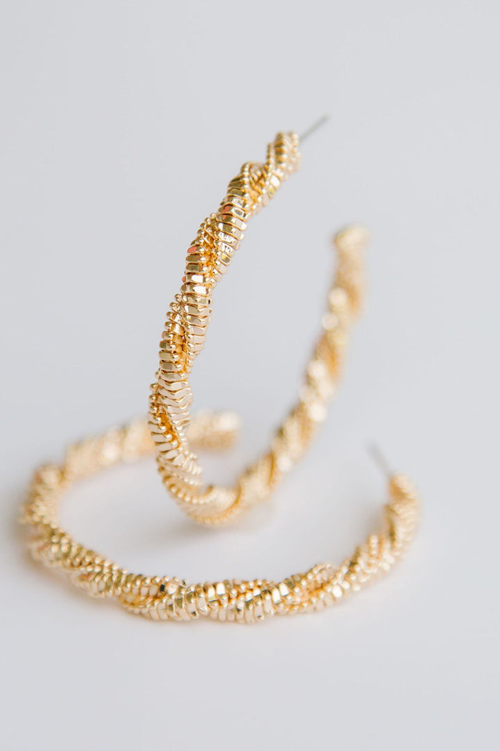 Michelle McDowell Large Gold Hoop Earrings