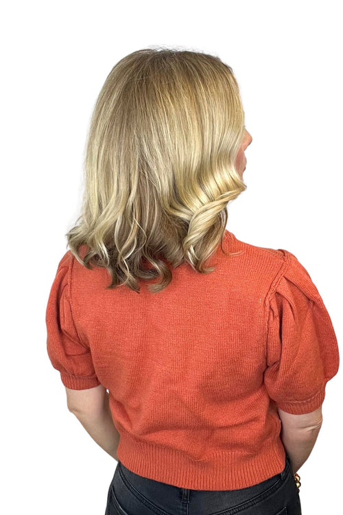 "Gobble" Puff Short Sleeve Sweater