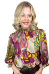 Floral Mock Neck Top