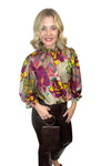 Floral Mock Neck Top